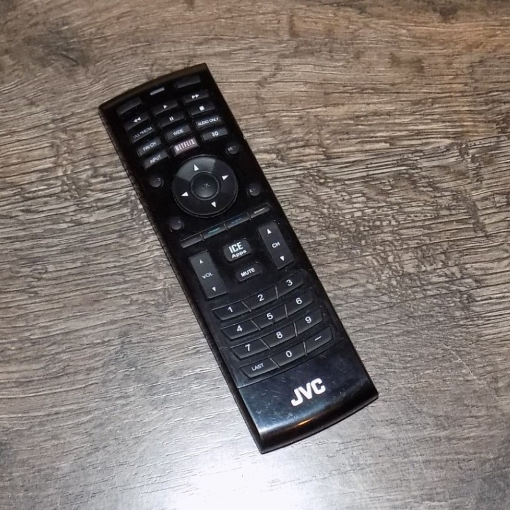 JVC Smart TV Remote Control Unisex OS Black Good QWERTY Keyboard Netflix OEM